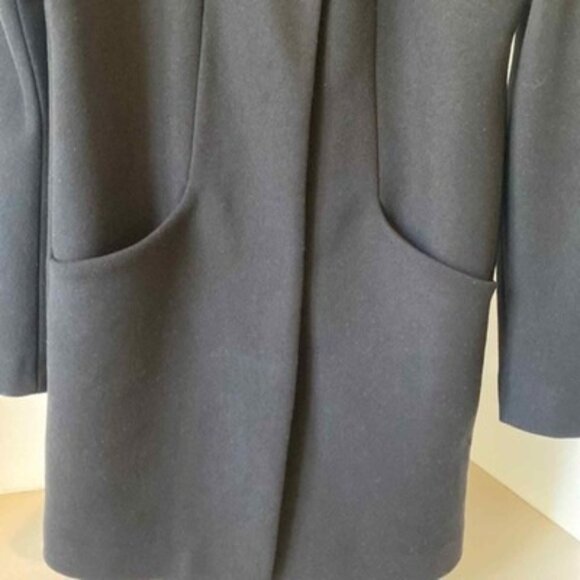 Aritzia Wilfred NWOT Cocoon Coat Wool Cashmere Mid Length Black Size XS PERFECT - Picture 7 of 14